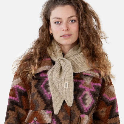 Neolana Triangle Scarf in Light Brown - Recycled