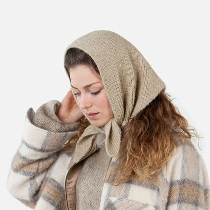 Neolana Triangle Scarf in Light Brown - Recycled