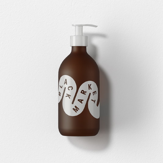 Refillable Hand Soap Bottle in Amber Glass