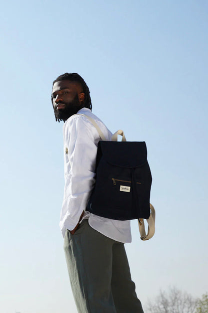 Eliot Backpack in Black - Ethically Manufactured Bag